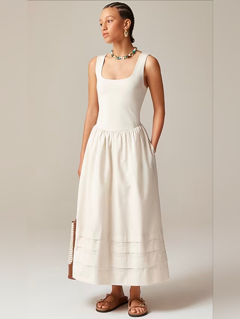 J. Crew Women's Drop-waist mixy dress